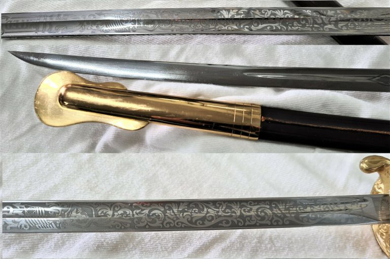 POST WW2 ERA US MARINE CORPS NCO's SWORD & SCABBARD RARE GEMSCO GERMANY USMC - Image 3