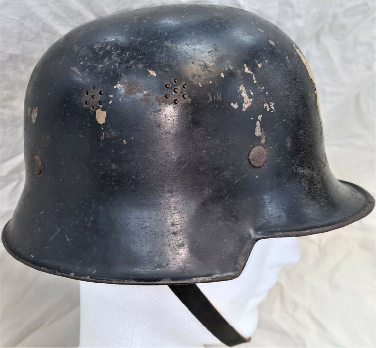 RARE WW2 CZECHOSLOVAKIAN RESISTANCE USED GERMAN M32 STEEL UNIFORM HELMET - Image 4