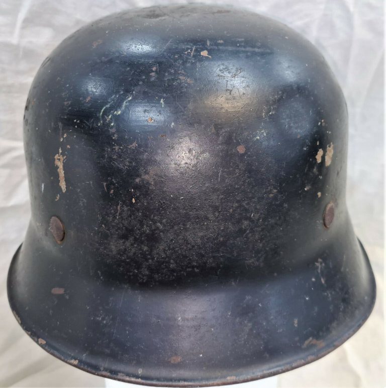 RARE WW2 CZECHOSLOVAKIAN RESISTANCE USED GERMAN M32 STEEL UNIFORM HELMET - Image 5