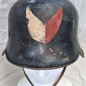 RARE WW2 CZECHOSLOVAKIAN RESISTANCE USED GERMAN M32 STEEL UNIFORM HELMET