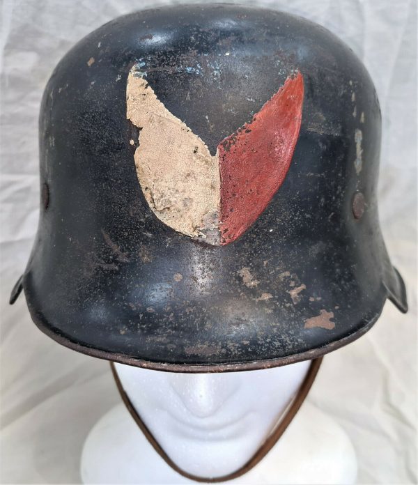 RARE WW2 CZECHOSLOVAKIAN RESISTANCE USED GERMAN M32 STEEL UNIFORM HELMET