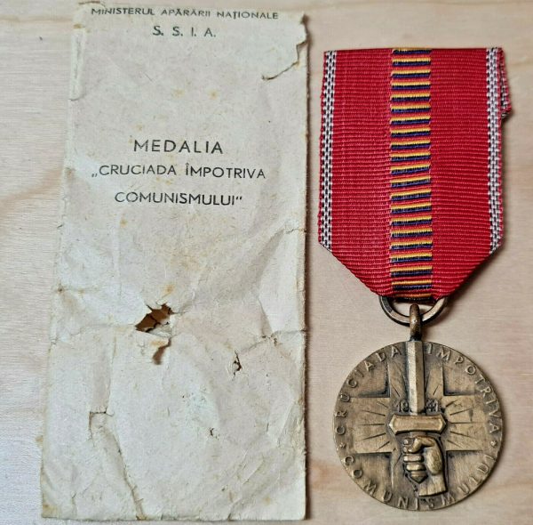 SCARCE WW2 EASTERN FRONT SERVICE MEDAL ROMANIA GERMANY PAPER AWARD PACKET 1942