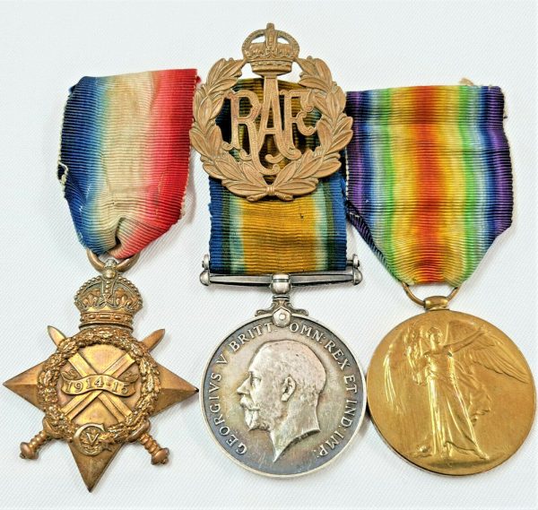 WOUNDED ROYAL SCOTS & FLYING CORPS WW1 BRITISH ARMY MEDALS D.CAMPBELL GALLIPOLI