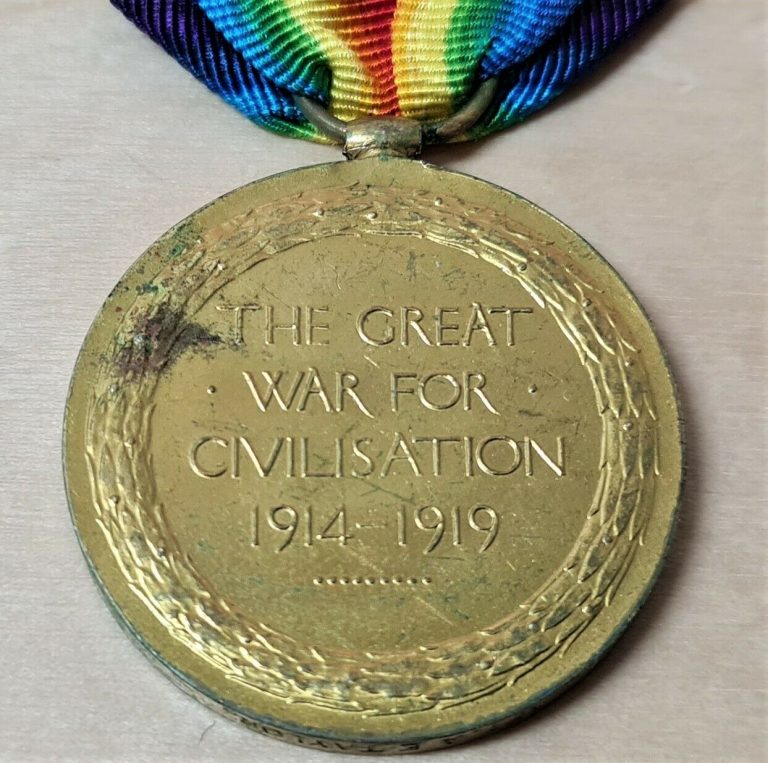 WW1 AUSTRALIAN ARMY MEDICAL CORPS DOCTORS VICTORY MEDAL TO CAPTAIN TAYLOR - Image 3