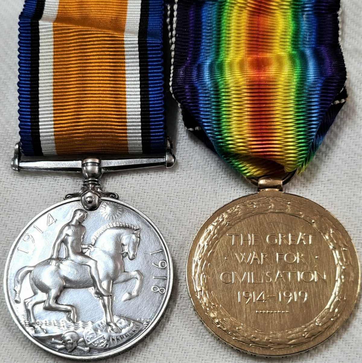 Ww1 Military Foot Police Medals P5382 Lance Cpl H.j. Howell 