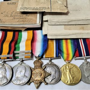 BOER WAR, WW1 & WW2 MEDAL GROUP SGT FLETCHER, MIDDLESEX RFC RAF WEST SURREY