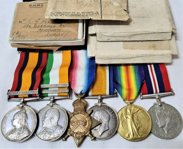 BOER WAR, WW1 & WW2 MEDAL GROUP SGT FLETCHER, MIDDLESEX RFC RAF WEST SURREY