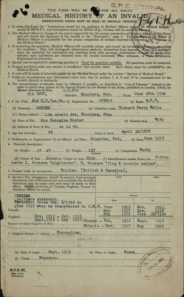 BRITISH & CANADIAN: SIBERIAN EXPEDITION & BOER WAR Q.S.A.WOUNDED IN ACTION WW1 MEDAL GROUP C.Q.M.S.RICHARD HUNTER - Image 10