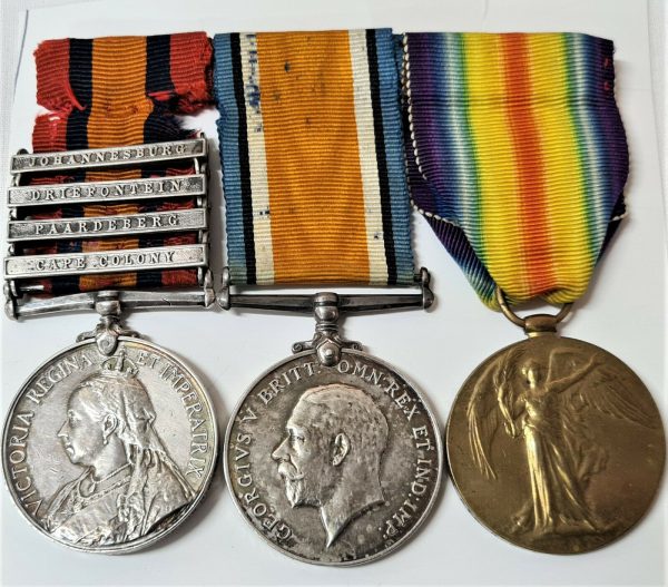 SIBERIAN EXPEDITION & BOER WAR WOUNDED IN ACTION WW1 MEDAL GROUP RICHARD HUNTER