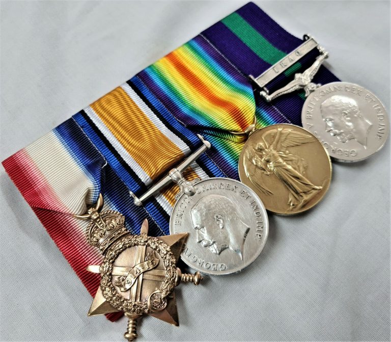 WEST KENT & MILITARY MOUNTED POLICE WW1 FRANCE & MESOPOTAMIA MEDALS CSM FOSTER - Image 2