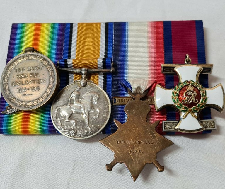 BRITISH WW1 DISTINGUISHED SERVICE ORDER & 1914 STAR MEDAL GROUP MAJOR DONNELLY R.G.A. *WOUNDED* - Image 6