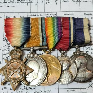 WW1 ROYAL NAVY MEDAL GROUP CHIEF STOKER AUBREY BROWN WHO SERVED 27 YEARS WW2