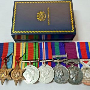 WW2 AND MALAYA MEDALS 816970 WARRANT OFFICER WHITHAM ROYAL ARTILLERY SIGNALS