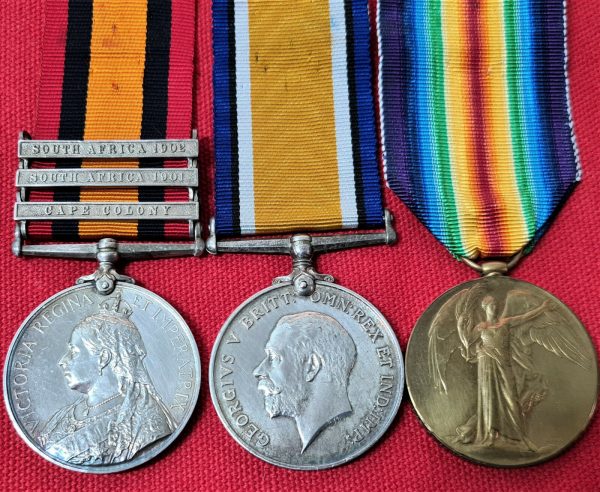 BOER WAR & WW1 MEDALS WINTERBACH WORCESTER DMT FIELD INTELLIGENCE DEPARTMENT