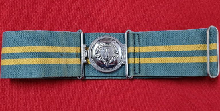 '+WW2 VINTAGE RHODESIAN ARMY INTELLIGENCE CORPS UNIFORM STABLE BELT & BUCKLE - Image 3