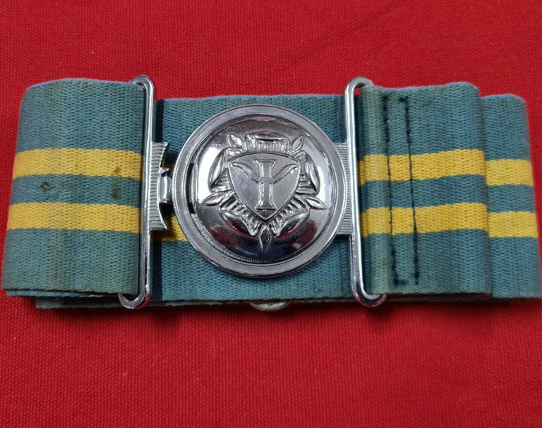 +WW2 VINTAGE RHODESIAN ARMY INTELLIGENCE CORPS UNIFORM STABLE BELT & BUCKLE 3