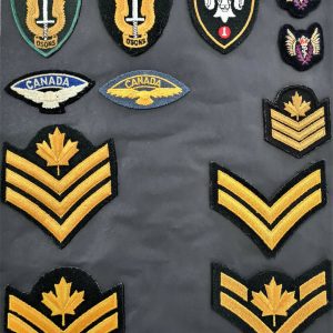 1980's ERA CANADA ARMY PARACHUTE & AIR FORCE PATCHES BREVET INSIGNIA LOT