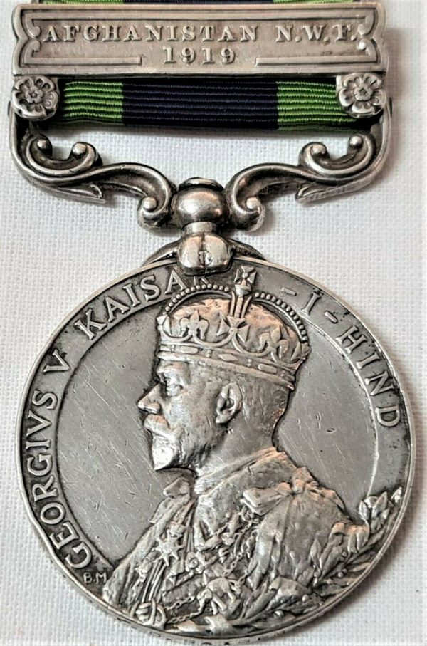 ASSAULTED WIFE HAMMER POST WW1 INDIA SERVICE MEDAL SAIGEMAN MACHINE GUN CORPS