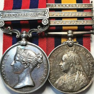 BRITISH ARMY 3RD BURMA WAR, BOER WAR & WW1 MEDAL GROUP 942 T RENNIE K.O.S.B.