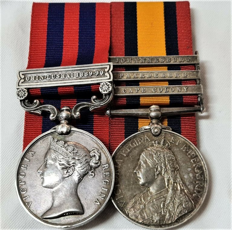 BRITISH ARMY 3RD BURMA WAR, BOER WAR & WW1 MEDAL GROUP 942 T RENNIE K.O.S.B. - Image 2