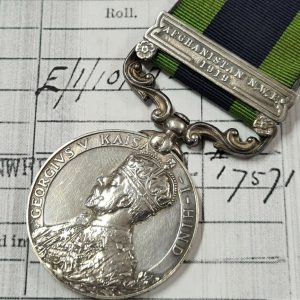 INDIA GENERAL SERVICE MEDAL 1908 AFGHANISTAN 6488 FINCHAM YORKSHIRE REGIMENT