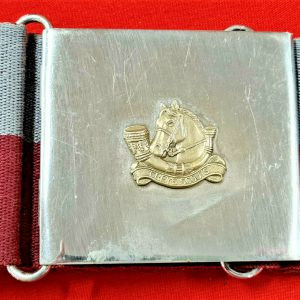 NAMED +WW2 VINTAGE RHODESIAN ARMY GREY SCOUTS UNIFORM STABLE BELT & BUCKLE