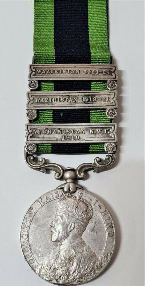 PACK BATTERY 1908 BRITISH INDIA ARMY GENERAL SERVICE MEDAL 3 BAR WW1 WW2