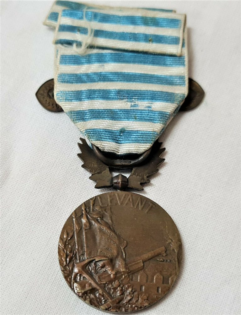 POST WW1 FRENCH SYRIA CAMPAIGN MEDAL LEVANT CLASP ARMY MILITARY - Image 5