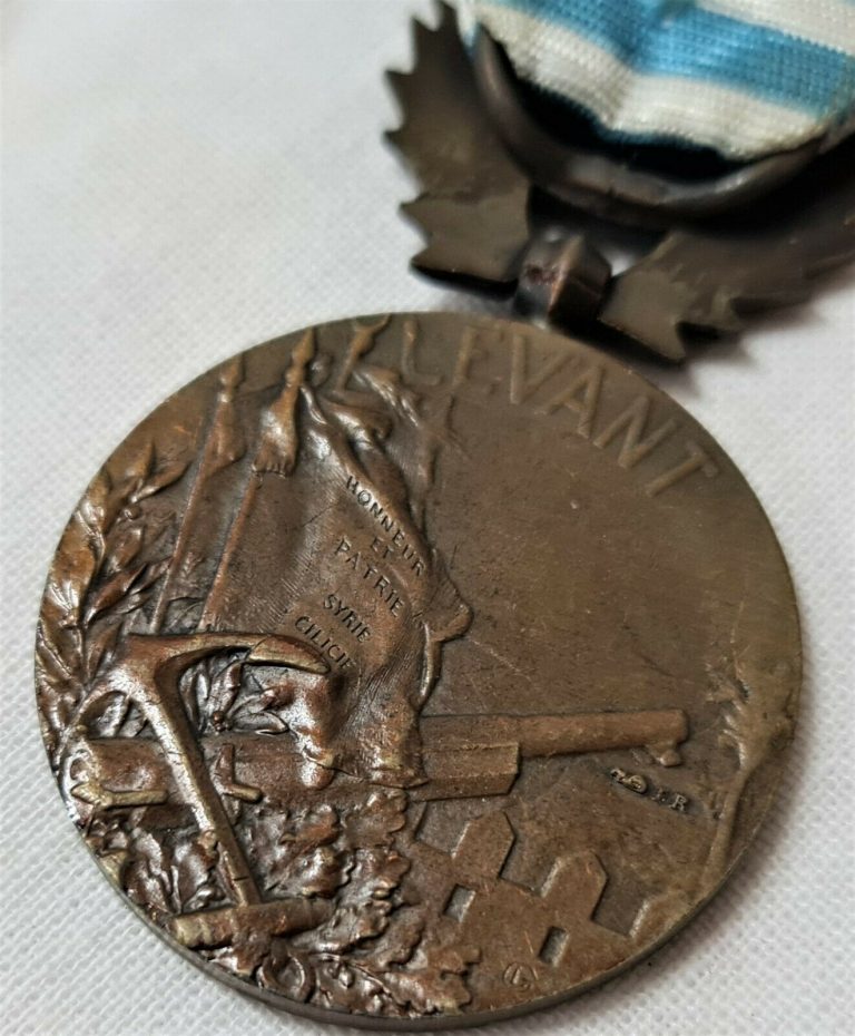 POST WW1 FRENCH SYRIA CAMPAIGN MEDAL LEVANT CLASP ARMY MILITARY - Image 6