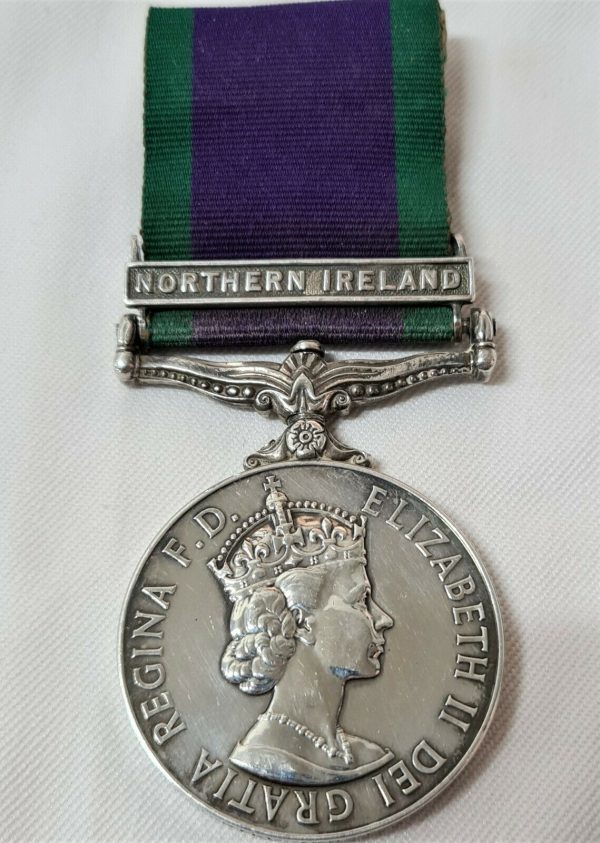 POST WW2 BRITISH GENERAL SERVICE MEDAL NORTHERN IRELAND SERVICE RAF GILL