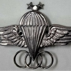 POST WW2 ERA EGYPT PARACHUTE QUALIFICATION WINGS 2ND CLASS UNIFORM BADGE