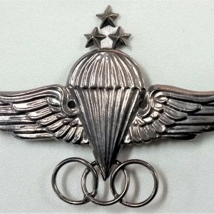 POST WW2 ERA EGYPT PARACHUTE QUALIFICATION WINGS 3RD CLASS UNIFORM BADGE