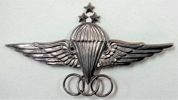 POST WW2 ERA EGYPT PARACHUTE QUALIFICATION WINGS 3RD CLASS UNIFORM BADGE