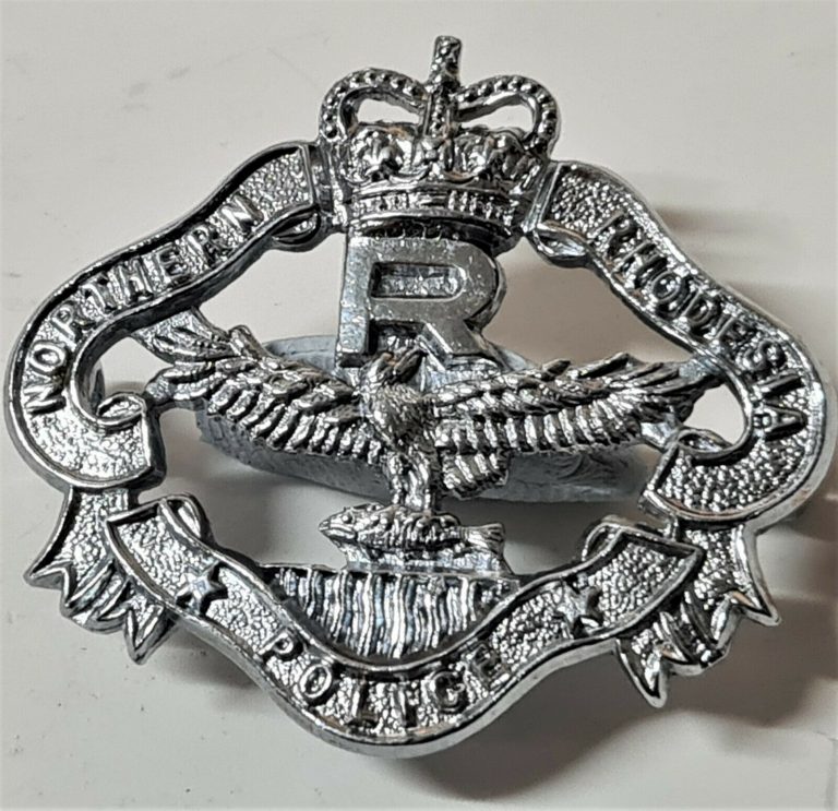 POST WW2 ERA OBSOLETE NORTHERN RHODESIA POLICE RESERVE FORCE UNIFORM CAP BADGE - Image 2