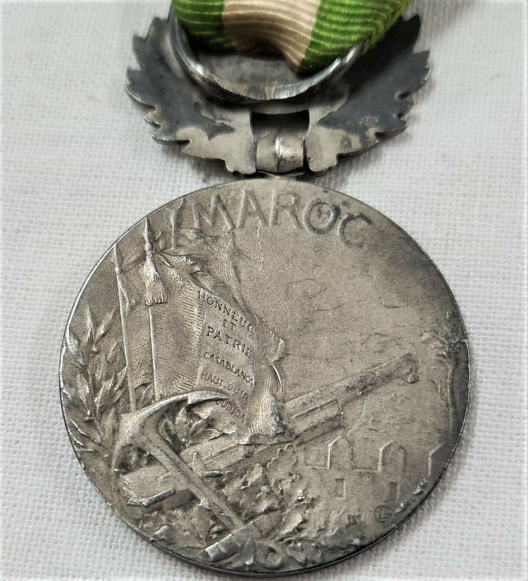 PRE WW1 FRENCH MOROCCO CAMPAIGN MEDAL MAROC & 1925 CLASPS ARMY MILITARY - Image 6