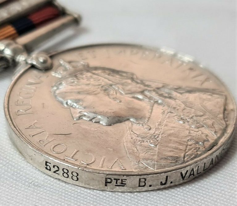 PRE WW1 QUEENS SOUTH AFRICA BOER WAR MEDAL 5 CLASPS VALLANCE 7TH DRAGON GUARDS - Image 4