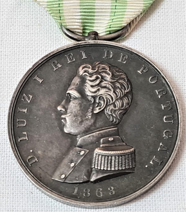 Pre WW1 Imperial Portugal Navy & Army Exemplary Conduct Medal 1863