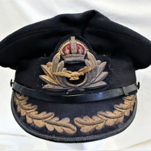 Rare WW1 era Royal Navy Fleet Air Arm uniform senior officer's peaked cap