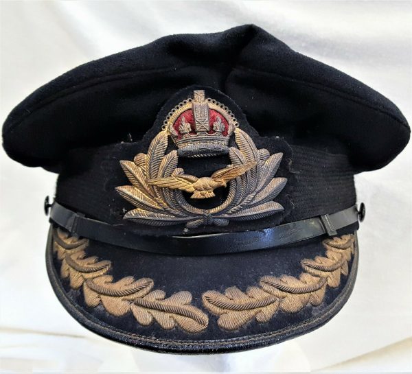 Rare WW1 era Royal Navy Fleet Air Arm uniform senior officer's peaked cap