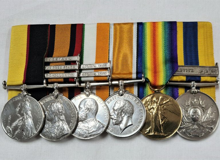 SUDAN POW BOER WAR WW1 MEDALS 4024 EDWARD HALL NORTHUMBERLAND FUSILIERS ARMY - Image 2