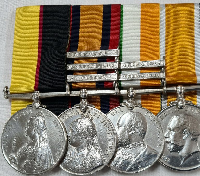 SUDAN POW BOER WAR WW1 MEDALS 4024 EDWARD HALL NORTHUMBERLAND FUSILIERS ARMY - Image 3