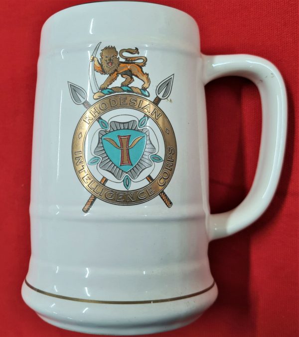 VINTAGE RHODESIA ARMY INTELLIGENCE CORPS BEER MUG ARMY