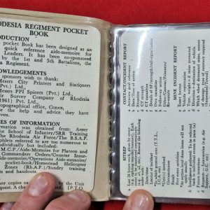 VINTAGE RHODESIAN ARMY VIEWEE TWOEE OPERATIONAL TACTICS RULES ENGAGEMENT BOOK