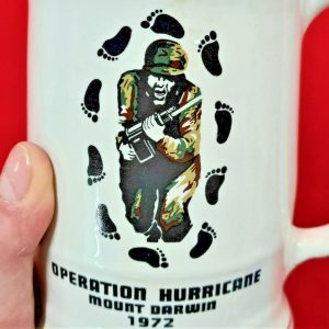 VINTAGE RHODESIAN ARMYOPERATION HURRICANE 1972 MOUNT DARWIN BEER MUG