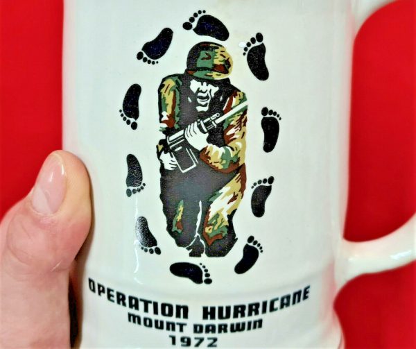 VINTAGE RHODESIAN ARMYOPERATION HURRICANE 1972 MOUNT DARWIN BEER MUG