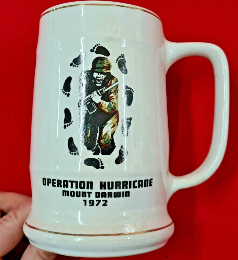 VINTAGE RHODESIAN ARMYOPERATION HURRICANE 1972 MOUNT DARWIN BEER MUG - Image 2