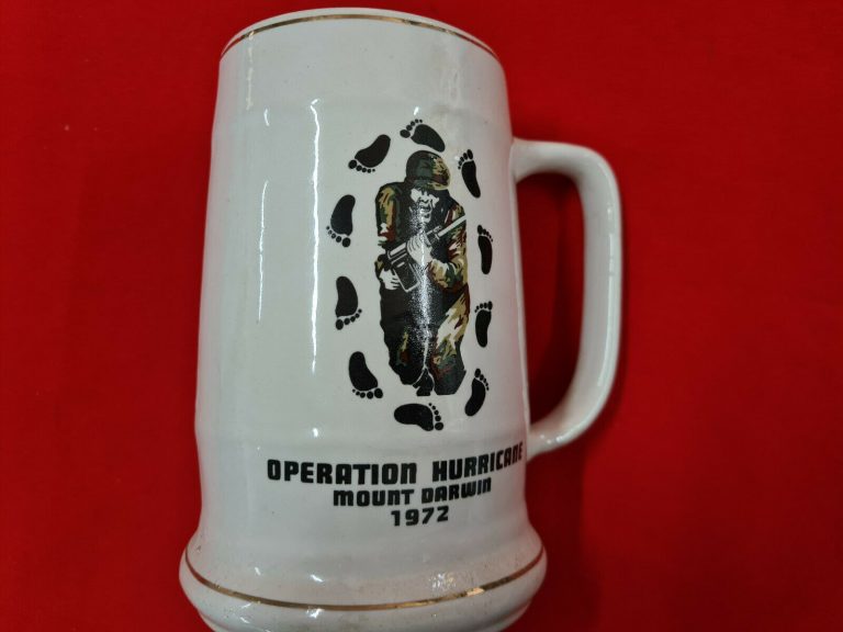 VINTAGE RHODESIAN ARMYOPERATION HURRICANE 1972 MOUNT DARWIN BEER MUG - Image 3