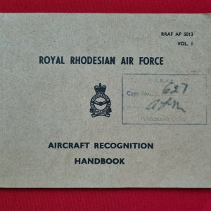 VINTAGE ROYAL RHODESIAN AIR FORCE BOOK/PAMPHLET AIRCRAFT RECOGNITION HANDBOOK