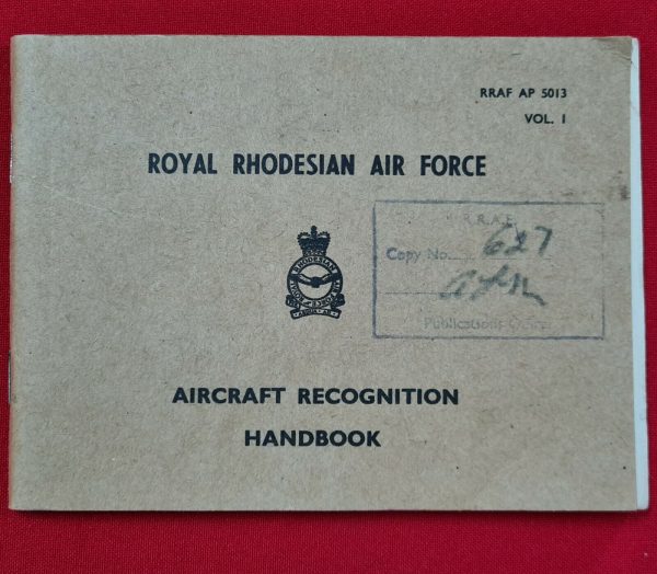 VINTAGE ROYAL RHODESIAN AIR FORCE BOOK/PAMPHLET AIRCRAFT RECOGNITION HANDBOOK