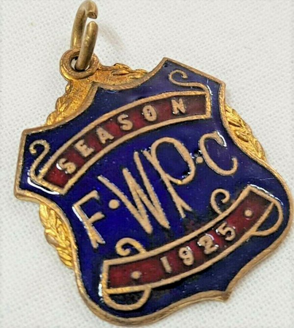 WEST PERTH FOOTBALL CLUB 1925 SEASON POST WW1 ERA WATCH FOB BADGE